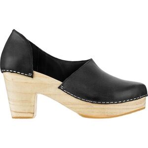 Free People Monroe Leather and Wood Clogs, size 37